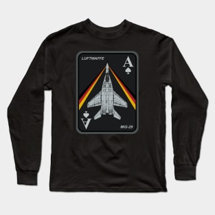 Mig-29 Fulcrum Luftwaffe Patch Long Sleeve T-Shirt